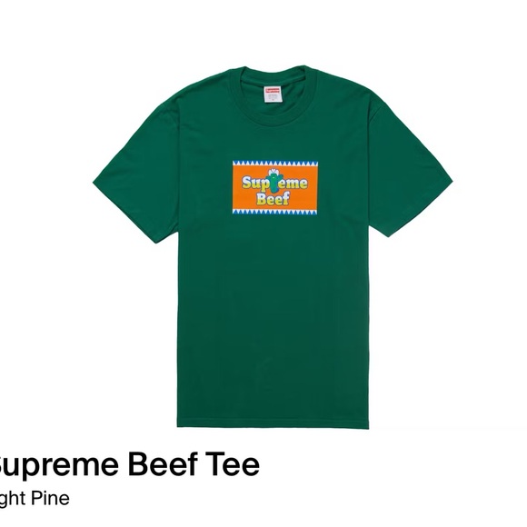 Supreme Pine Green Beef Tee - Picture 1 of 4